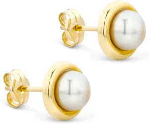 14K / 10K Gold Freshwater Pearl Stud Earrings  Classic Real Pearl Earrings for Women  Timeless & Elegant Jewelry  Perfect for Anniversary, Birthday, Wedding - Jewelry for Women