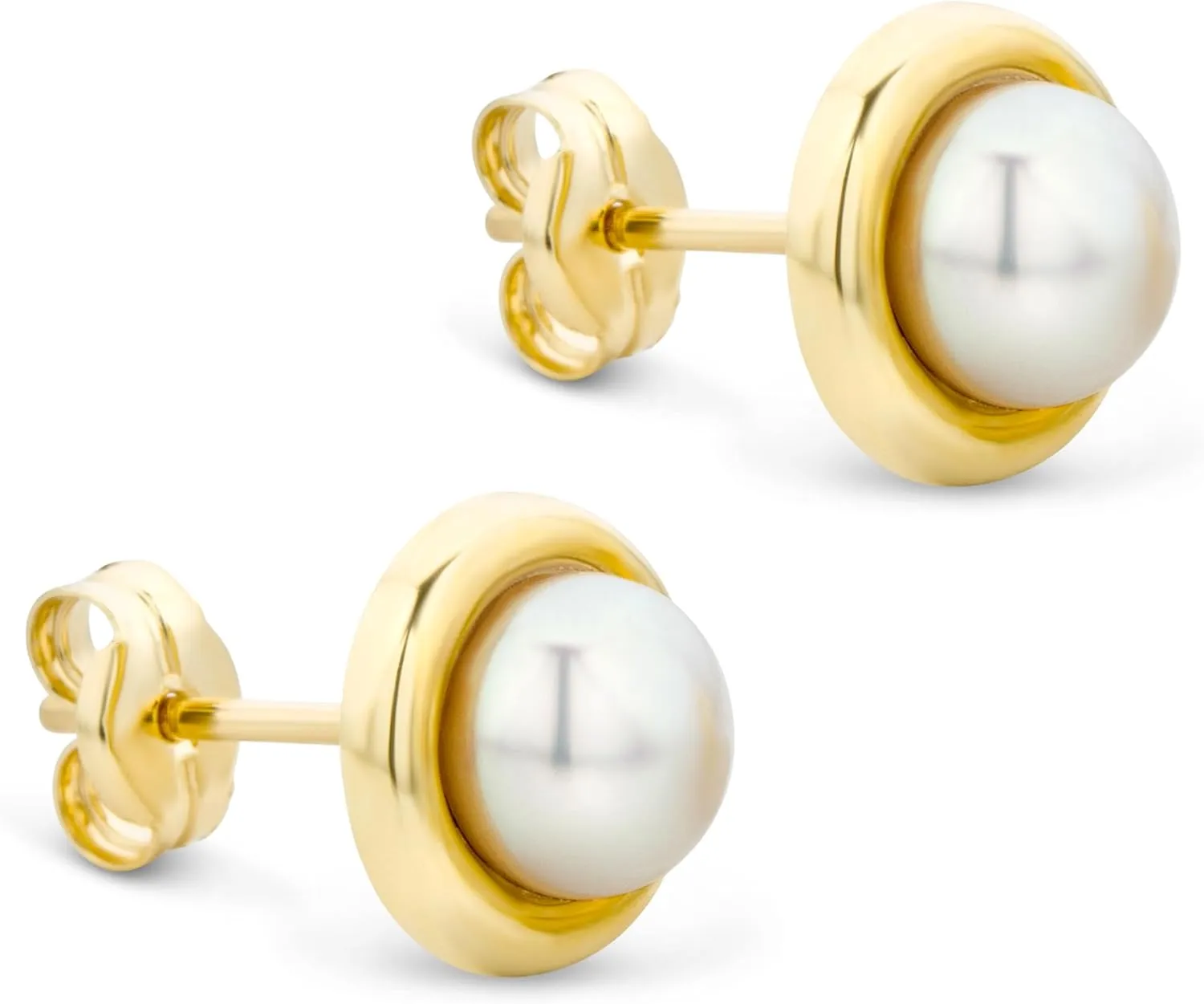 14K / 10K Gold Freshwater Pearl Stud Earrings  Classic Real Pearl Earrings for Women  Timeless & Elegant Jewelry  Perfect for Anniversary, Birthday, Wedding - Jewelry for Women