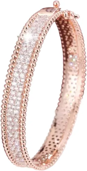 14K Bangle Bracelet with Sparkling Cubic Zirconia  Elegant Single Bangle for Women
