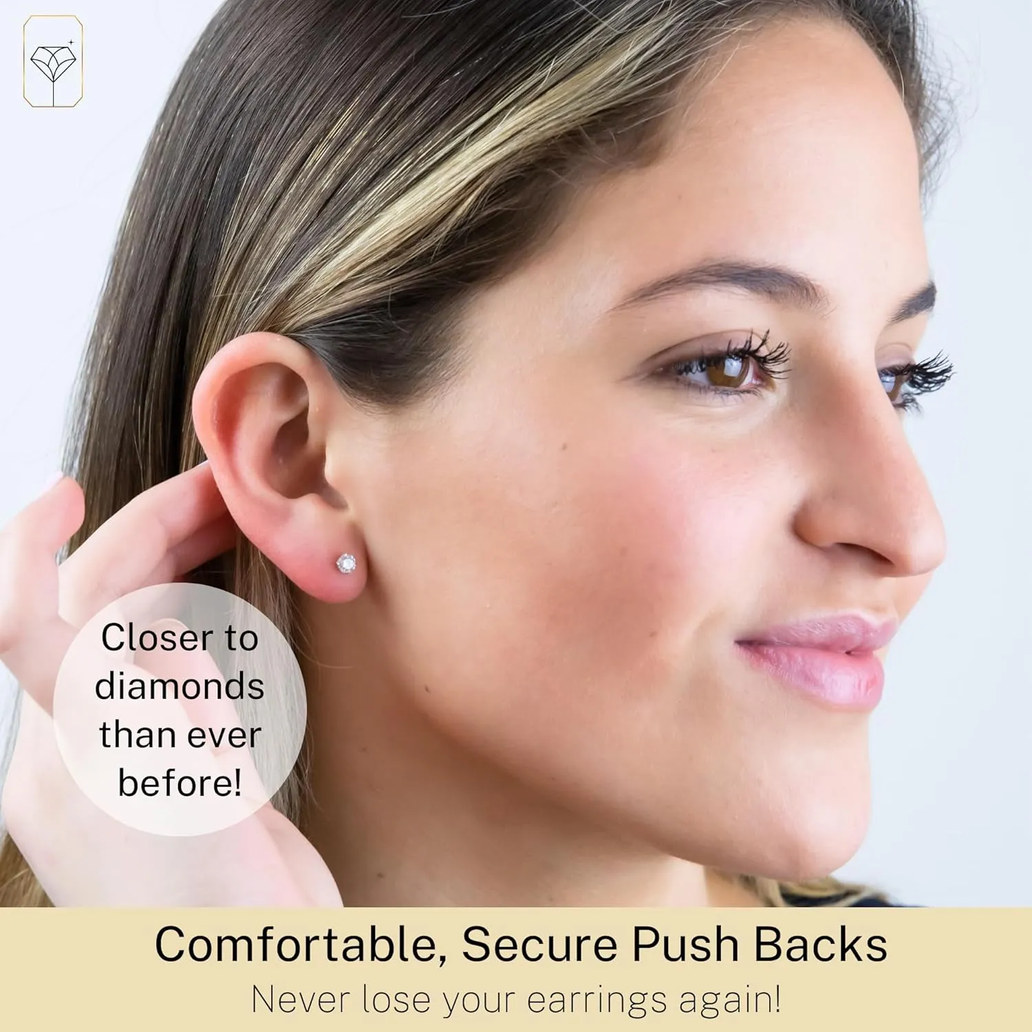 14k Gold AAAAA Cubic Zirconia Earrings Studs | Round Brilliant CZ Studs Real Gold Earrings by MAX   STONE