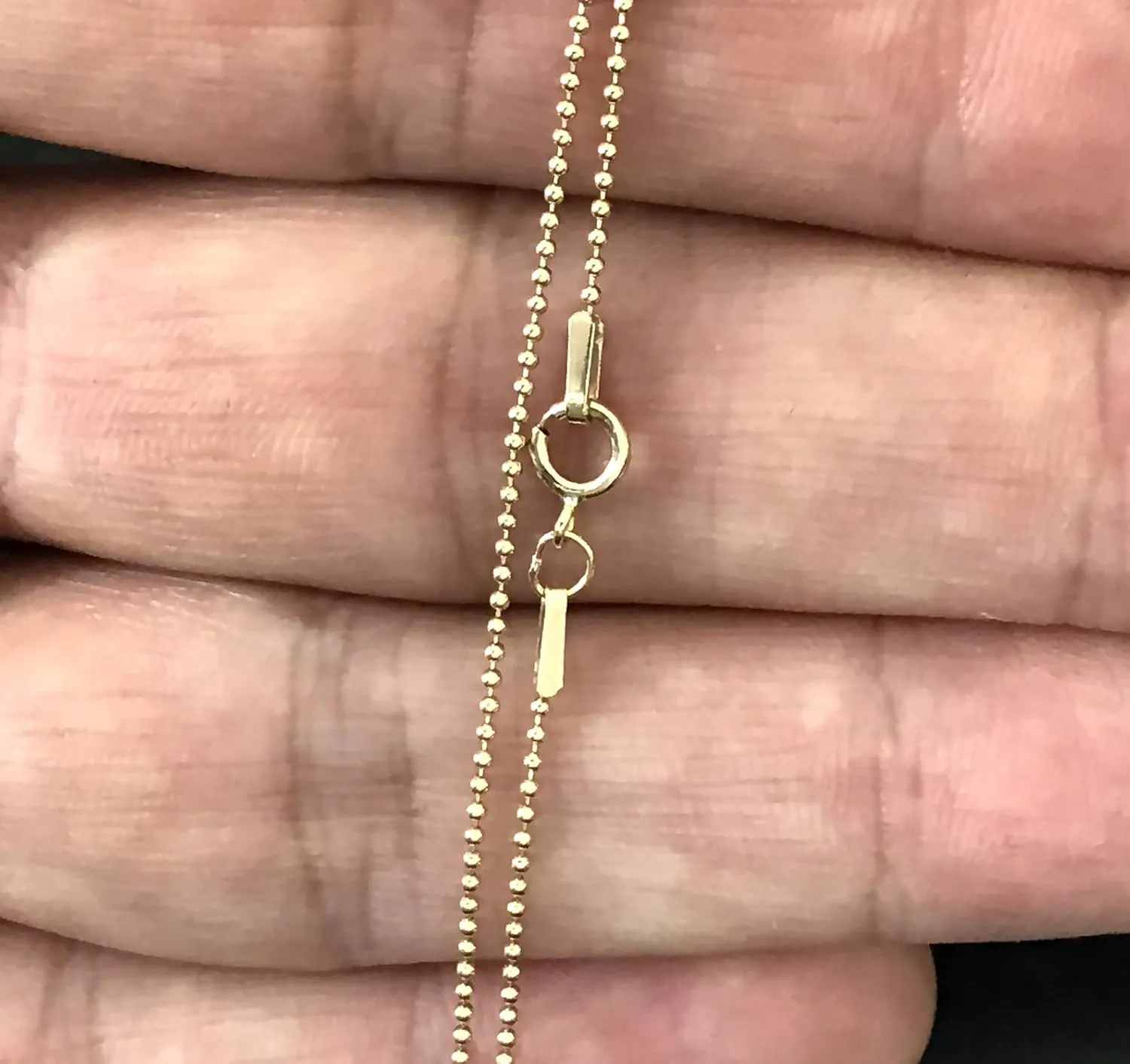 14k Gold Filled Ball Chain 1MM Necklace Gauge 18 Pendant for Jewelry 16-18 - 20-24 - 30 inches
