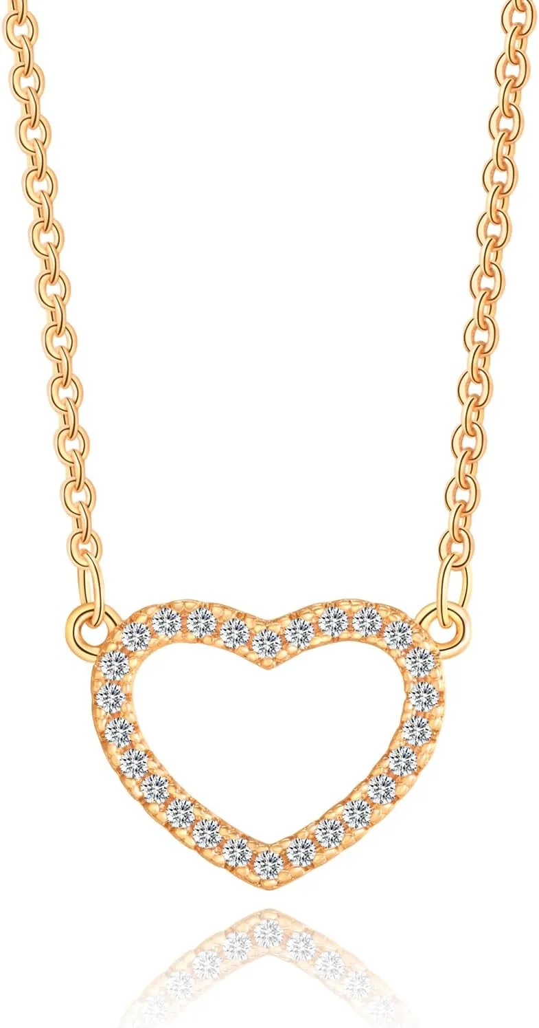 14K Gold Plated Cubic Zirconia Dainty Necklace Cute Pendant Necklaces for Wome jewelry gifts