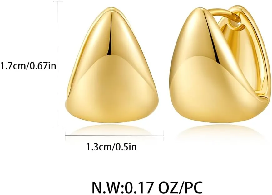 14K Gold Plated Hoop Earring Small Square Huggies Hoops For Women, Minimalist Cute Earrings for Women Girls Gift, gold silver rose gold black and CZ