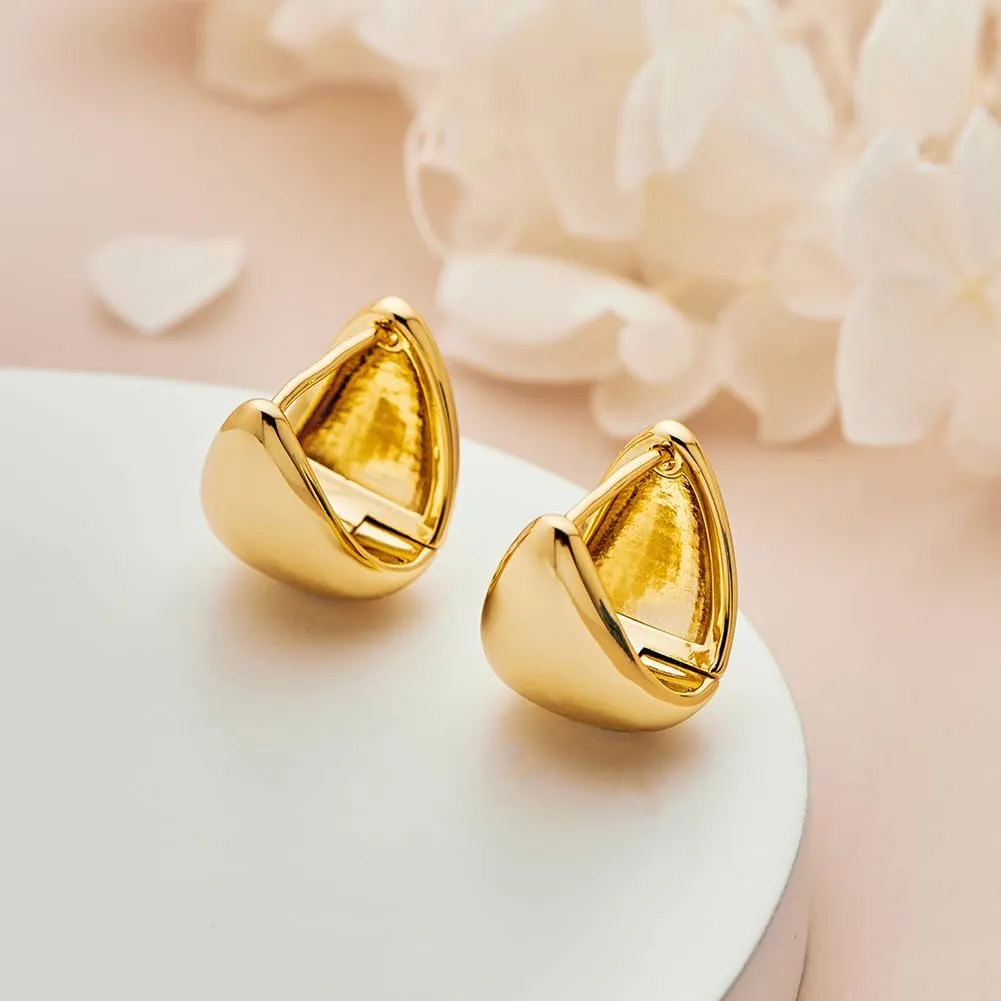 14K Gold Plated Hoop Earring Small Square Huggies Hoops For Women, Minimalist Cute Earrings for Women Girls Gift, gold silver rose gold black and CZ