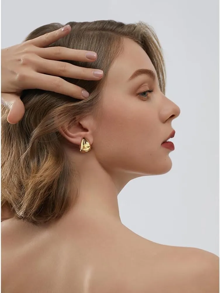 14K Gold Plated Hoop Earring Small Square Huggies Hoops For Women, Minimalist Cute Earrings for Women Girls Gift, gold silver rose gold black and CZ
