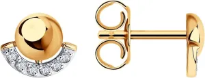 14K Gold Plated Sterling Silver Stud Earrings for Women | Minimalist 925 Stud Earring.