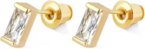 14K gold plated stud earrings for women hypoallergenic-gold earrings for women-earrings for women-jewelry-lightweight earrings for sensitive ears_cubic zirconia earrings studs