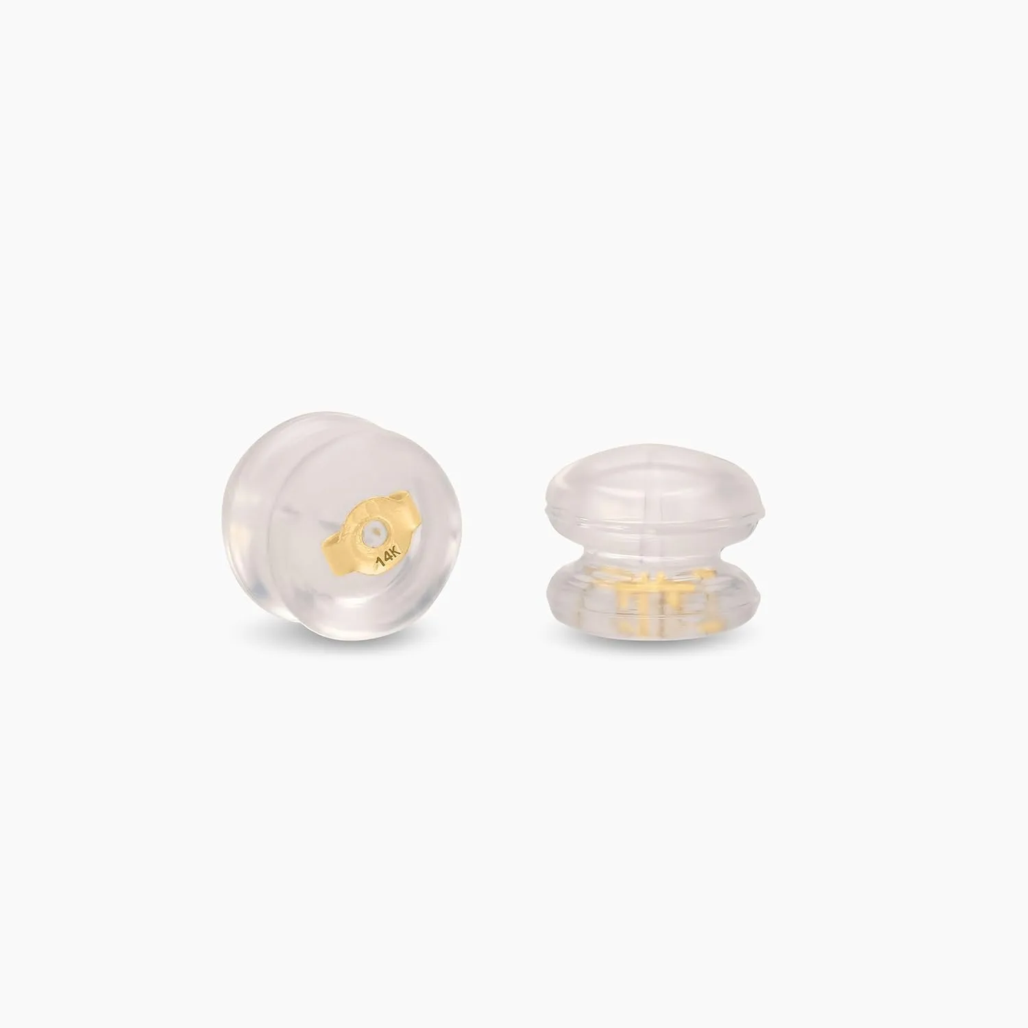 14K Yellow Gold Pearl Stud Earrings, 4mm-11mm Button/Round Shaped Pearl, Soft Silicone Gold Back, Stud Earrings For Women, Minimalist Jewelry, Gift For Her, Jewelry For Women