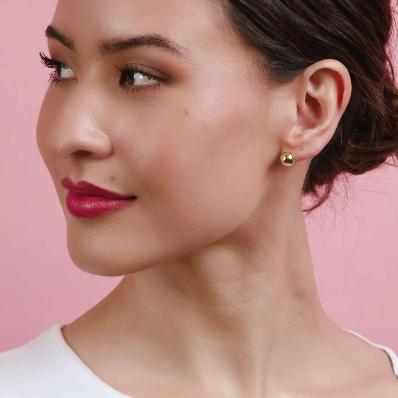 18k Gold Plated 925 Sterling Silver Freshwater Pearls Earrings Studs AAA  Handpicked Cultured Pearl earrings| Hypoallergenic Earrings Gold Ball Stud Earrings for Women