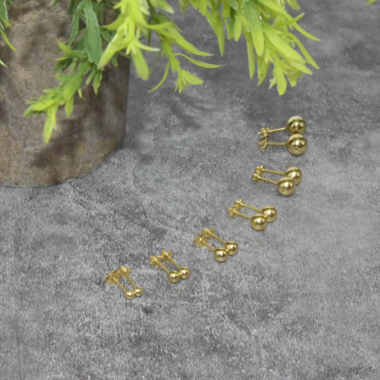 18k Gold Plated 925 Sterling Silver Freshwater Pearls Earrings Studs AAA  Handpicked Cultured Pearl earrings| Hypoallergenic Earrings Gold Ball Stud Earrings for Women