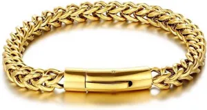 18K pure gold bracelet, simple and fashionable Valentine's Day Christmas gift, high-end jewelry suitable for both men and women