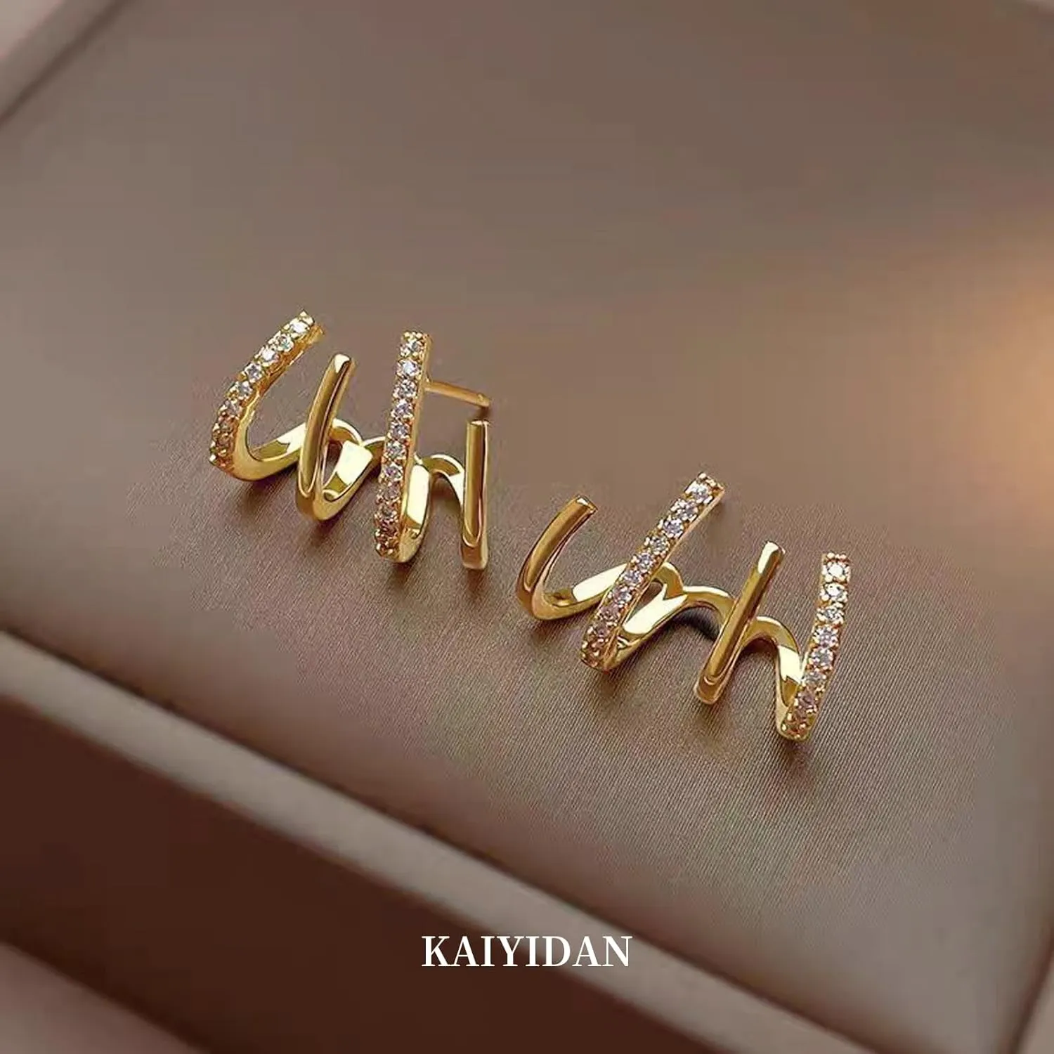 2 Pairs Cubic Zirconia Huggie Hoop earrings For Women Men 925 Sterling Silver Gold/Silver Hoops CZ Hoops Earings Set,18k Gold Plated Cartilage Samll Dangle Hoops,Dainty Accessories Jewelry Gifts.