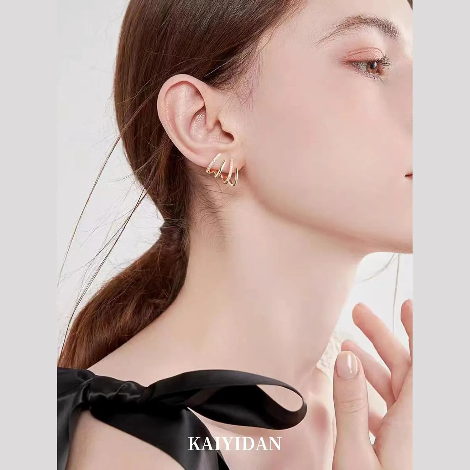 2 Pairs Cubic Zirconia Huggie Hoop earrings For Women Men 925 Sterling Silver Gold/Silver Hoops CZ Hoops Earings Set,18k Gold Plated Cartilage Samll Dangle Hoops,Dainty Accessories Jewelry Gifts.