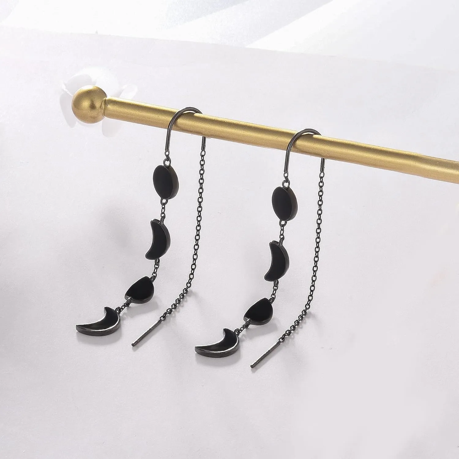 2 Pairs S925 Sterling Silver Chain Threader Earrings For Women Bar Wrap Threader Dangle Drop Earrings Lightweight Minimalist Hypoallergenic Earrings Anniversary Jewelry