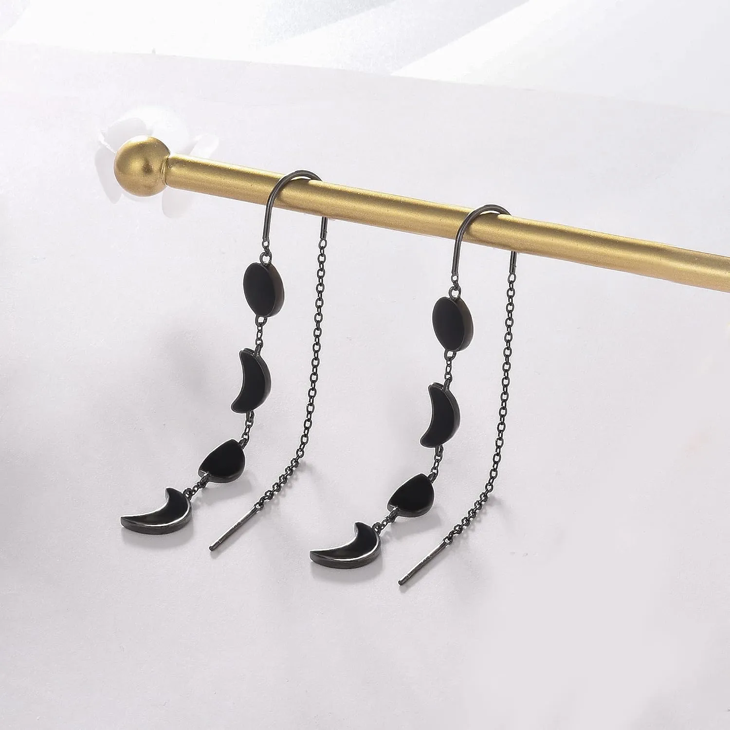 2 Pairs S925 Sterling Silver Chain Threader Earrings For Women Bar Wrap Threader Dangle Drop Earrings Lightweight Minimalist Hypoallergenic Earrings Anniversary Jewelry