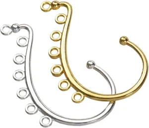 20 Pcs 7 Holes Ear Cuff Earrings Ear Wrap Earring Hooks Wrap Around Earrings Cuffs No Piercing Ear Clips Clip On Ear Piercings Earring Making Supplies
