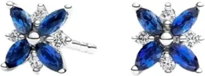 2.75Ct Marquise Cut Diamonds Petal Stud Earrings 14K White Gold Plated 925 Sterling Silver Best Gift For Valentine