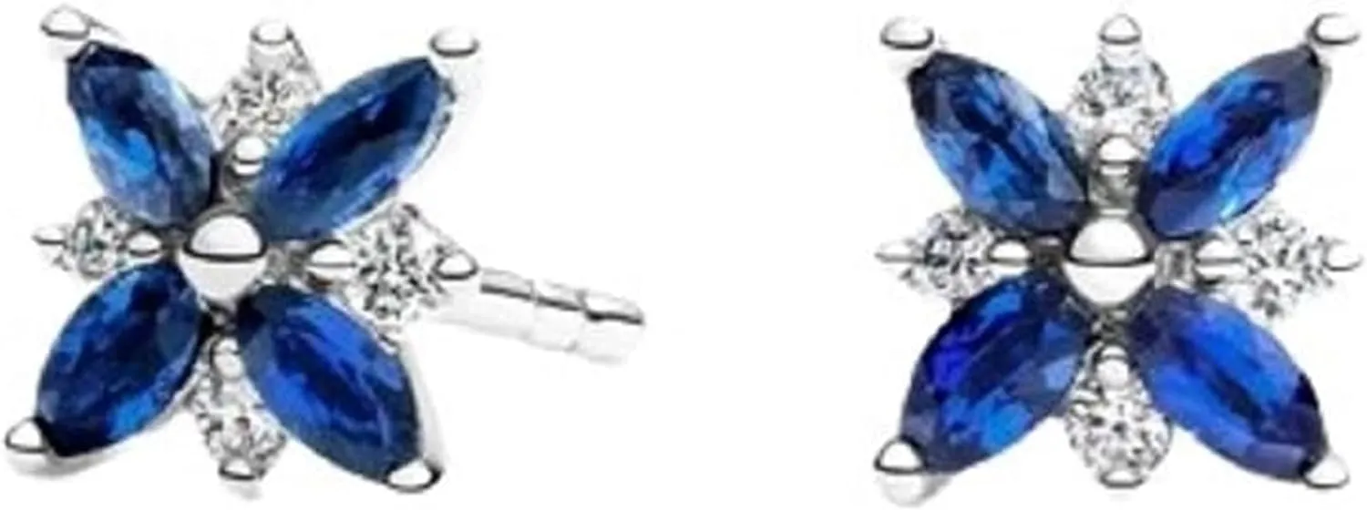 2.75Ct Marquise Cut Diamonds Petal Stud Earrings 14K White Gold Plated 925 Sterling Silver Best Gift For Valentine