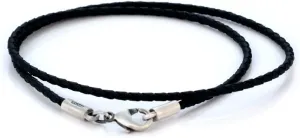 2mm Black Braided Necklace (CL12 Black)