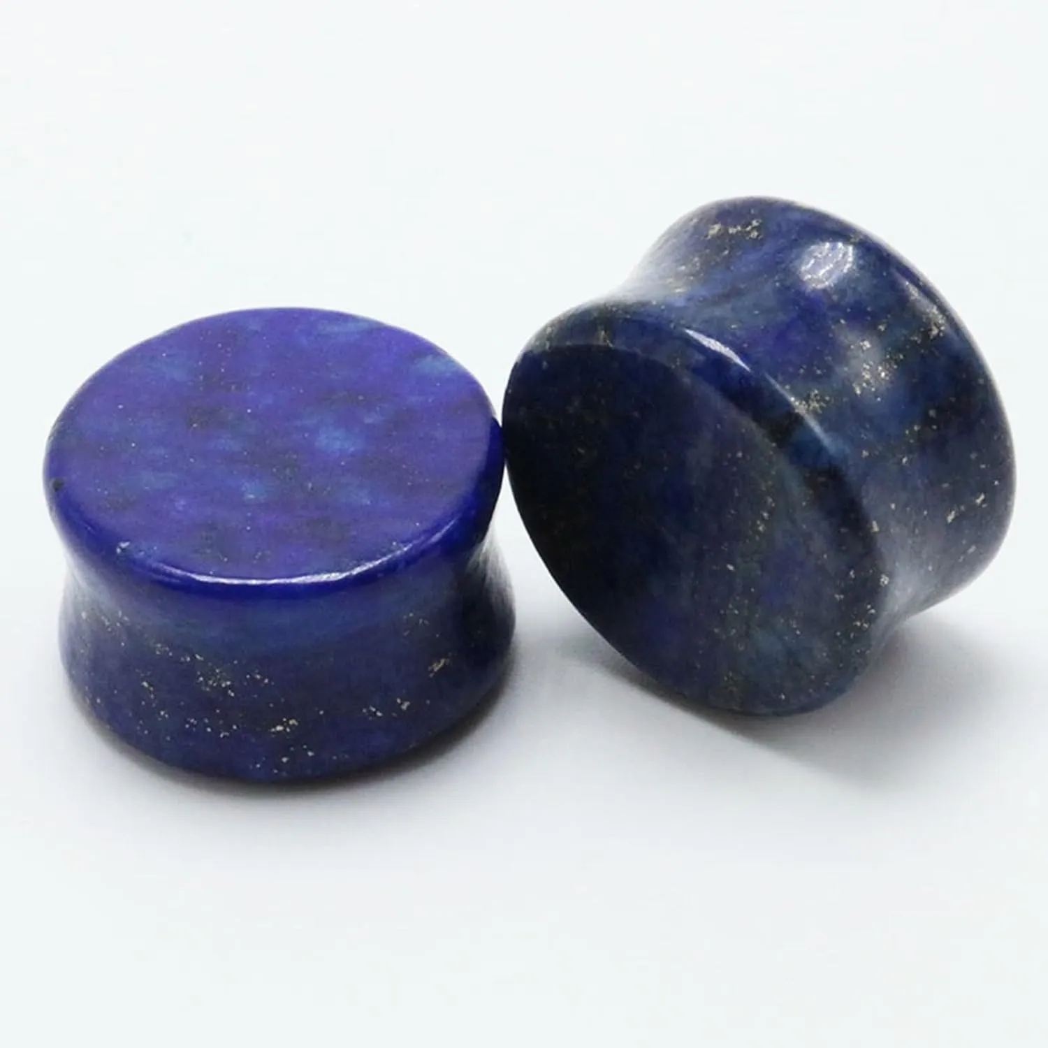 2Pcs Unique Ear Gauges for Men, Gages Jewelry Lapis Lazuli Plugs Stone Fun Gifts for Men Fun Gifts for Men