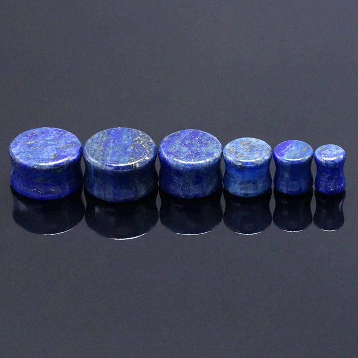 2Pcs Unique Ear Gauges for Men, Gages Jewelry Lapis Lazuli Plugs Stone Fun Gifts for Men Fun Gifts for Men