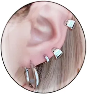 3 Pairs Silver Hoop Earrings Set for Women Hypoallergenic Cartilage Hoop Earrings Huggie Earrings Small Hoop Earrings Lightweight Earring Birthday Jewelry Gift for Women