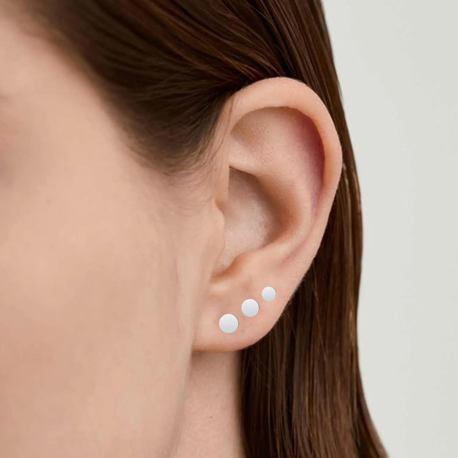 3 Pairs Titanium Stud Earrings Set, Hypoallergenic Women Earrings Nickel Free Earrings for Sensitive Ears Classic Dainty Girls Earring Studs