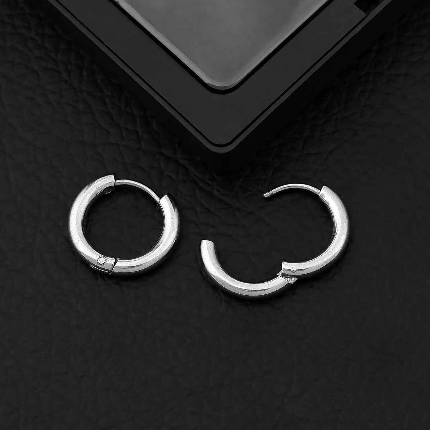 316 Stainless Steel Huggie Hoop Earrings, 10mm/12mm, Hypoallergenic, Lightweight