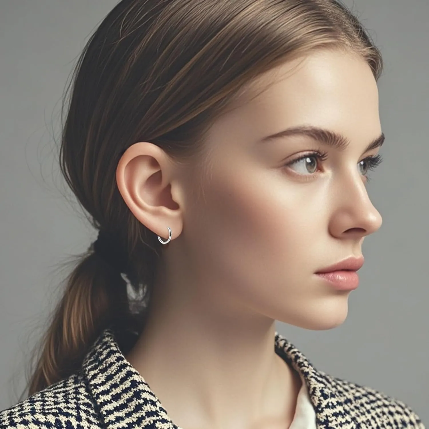 316 Stainless Steel Huggie Hoop Earrings, 10mm/12mm, Hypoallergenic, Lightweight