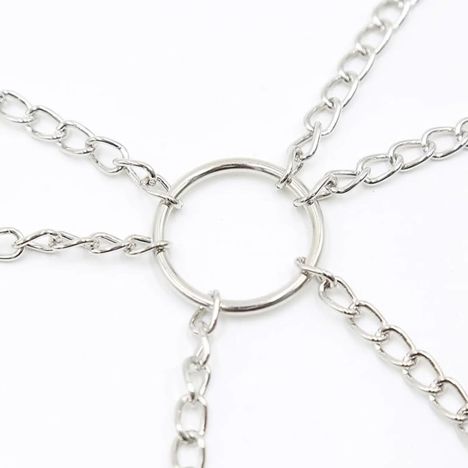 316L Nipple Clamp Adjustable Pressure Pearl Body Chains Necklace Stainless Steel Ring Non Piercing Body for Women Jewelry