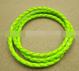 4MM Three Circle Simple Multi-layer Winding Plug Buckle Woven Leather Multi-color Bracelet