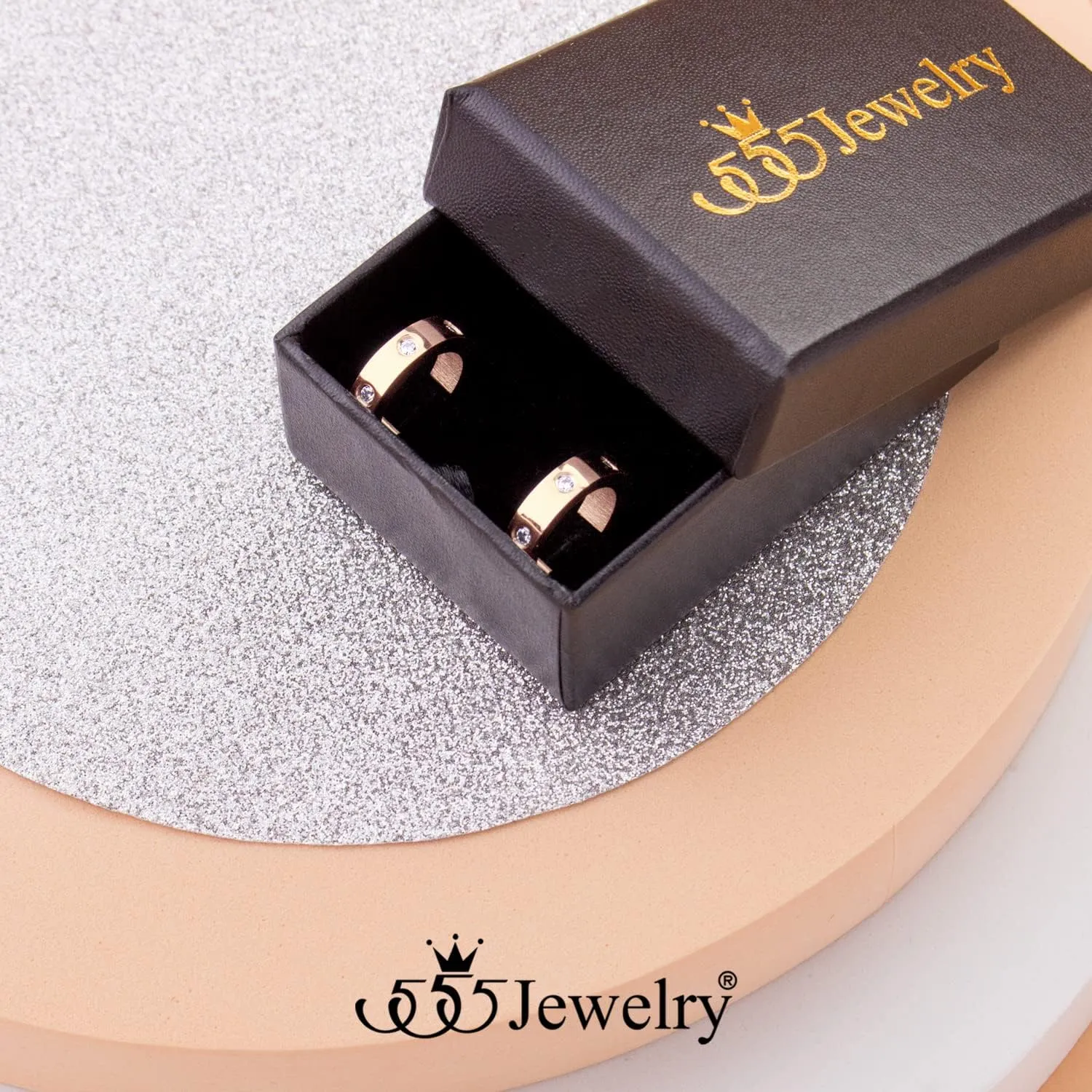 555Jewelry Stainless Steel CZ Huggie Open Hoop Earrings for Women & Ladies