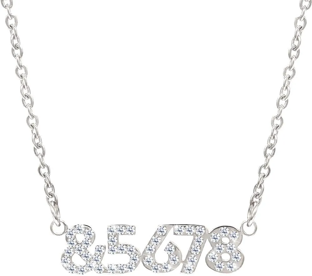5678 Crystal Dainty Personalized Chorker Pendant Necklace Stainless Steel Dance Gift for Dancer