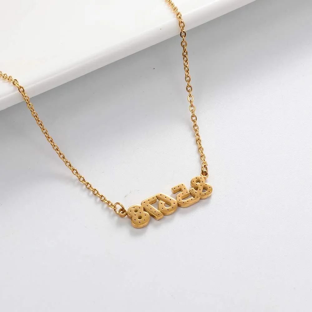 5678 Crystal Dainty Personalized Chorker Pendant Necklace Stainless Steel Dance Gift for Dancer