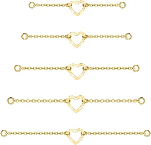 5Pcs Surgical Steel Across Top Nose Rings Chain for Women Nose Studs Nostril Chain for Women Men Chain Nose Piercing Jewelry Black, Gold, Silver