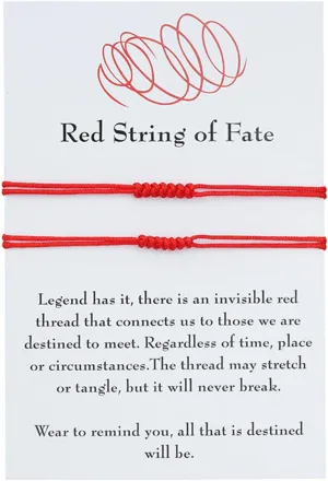 7 Knot Red String of Fate Bracelets Handmade Red Rope Long Distance Matching Bracelet Good Luck Protection Couples Bracelets for Women Friendship Jewelry