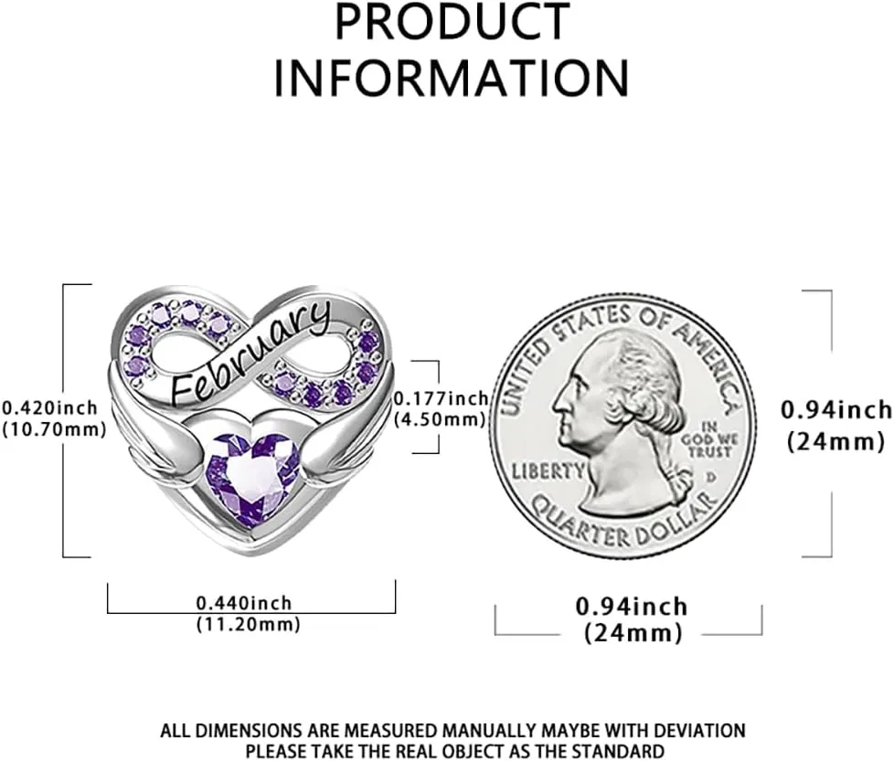 925 Sterling Silver Charms For Bracelets And Necklaces 12 Monthly Lucky Dangle Pendants Rhinestone Pandora Beads Jewelry Gift for Women Girls