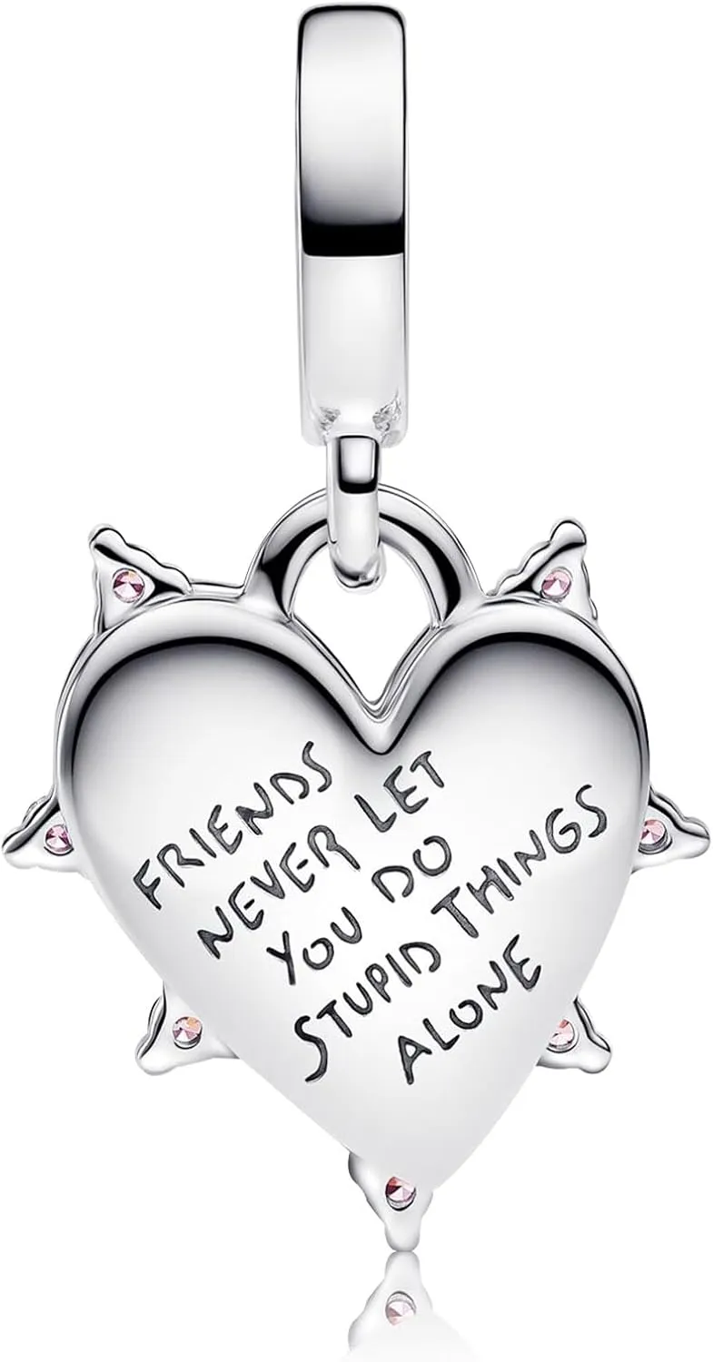 925 Sterling Silver Europe America Mini Medallion Charm for Bracelet Necklace,Sparkling Row Clip Beads Jewellery Gift for Women Girls at Mother's Day Graduation Anniversary