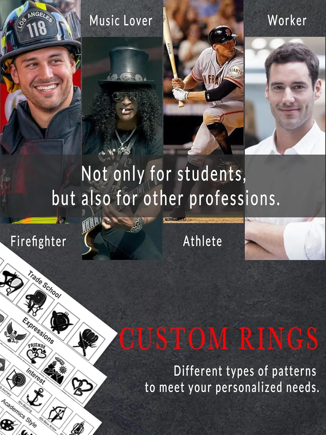 925 Sterling Silver High School College Masters Graduation Rings Personalized Senior Class Of 2024 Ring With Birthstones Graduation Gift(With Gift Box)