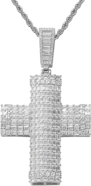 925 Sterling Silver Iced Out Cross Necklace For Men And Women - AAA  CZ Stone Iced Out Mesh Pattern Cross Pendants Chain, Crucifix Jesus Crosses Hip Hop Jewelry Gift