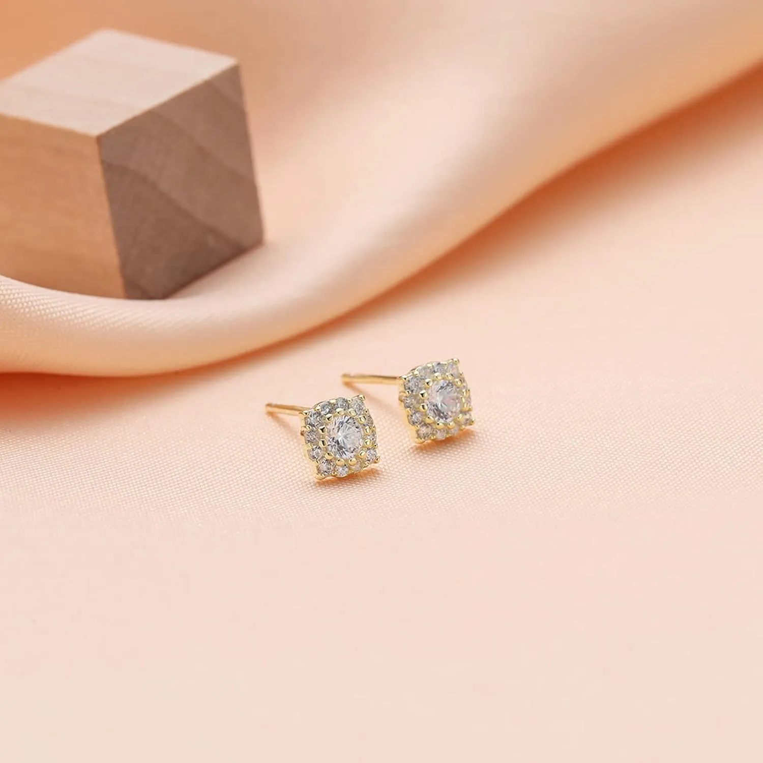 925 Sterling Silver Studs Earrings CZ Bowknot/Moon and Pearl/Halo Stud Earrings Cute Shiny Cubic Zirconia Tiny Ear Studs