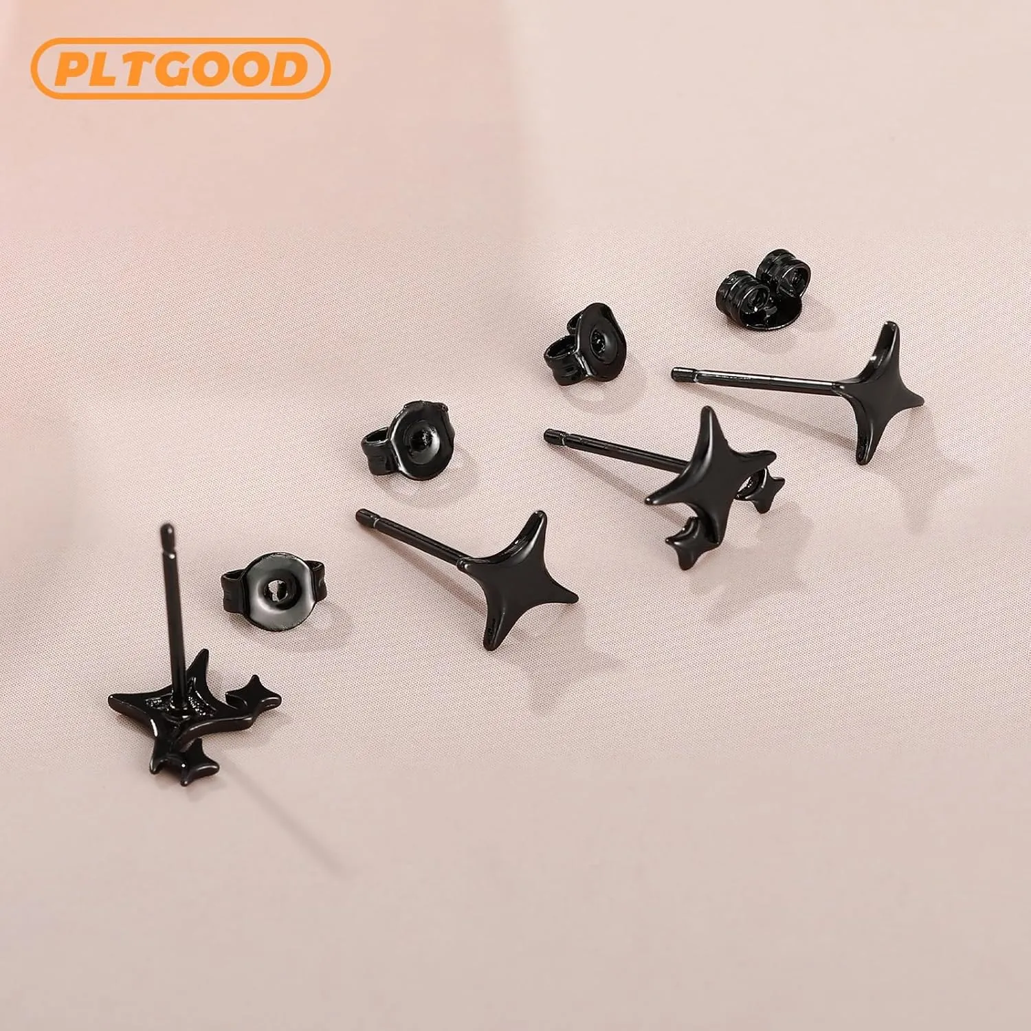 925 Sterling Silver Studs Earrings for Women 2 Pairs Star Stud Earrings Set Hypoallergenic Silver Stud Earrings Dainty Star Earrings for Women