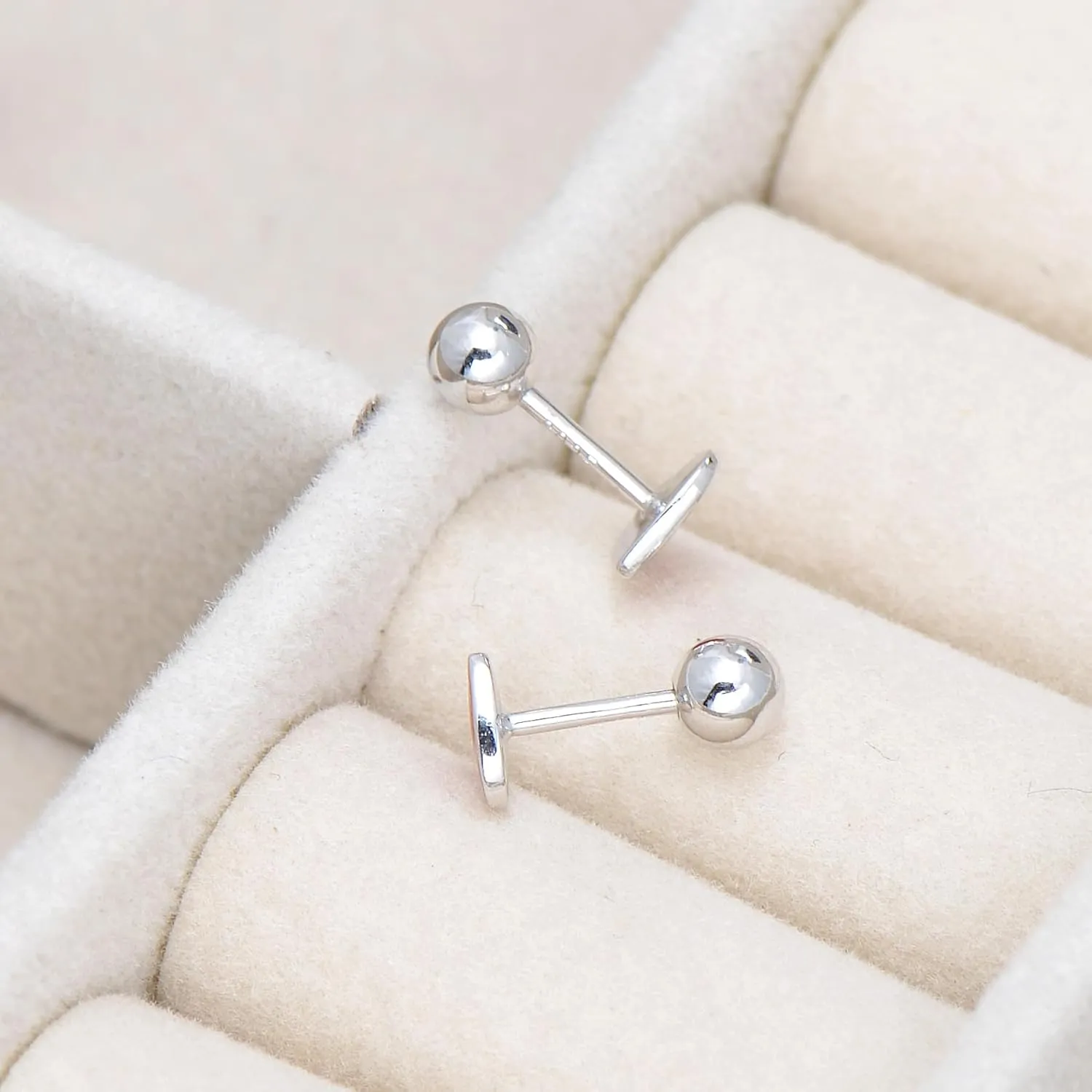 925 Sterling Silver Tiny Heart Studs Earrings for Women, Screw Backs, Red Enamel