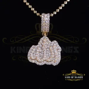 925 Sterling Yellow Silver Special Offer@ ALLAH Pendant 3.14ct Cubic Zirconia