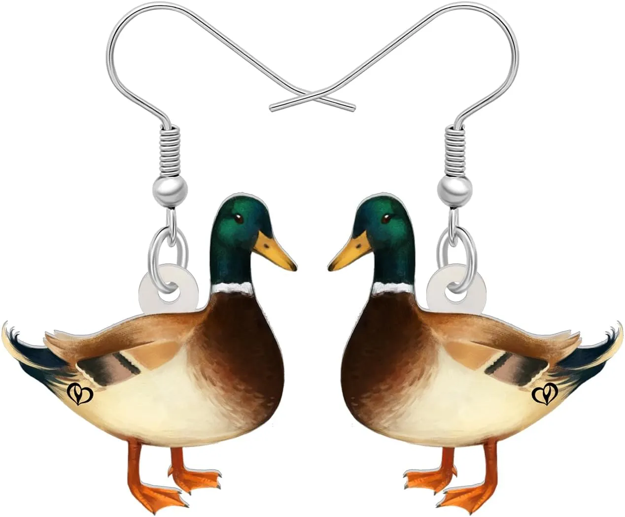 Acrylic Cute Duck Earrings Dangle Anime Fun Design Statement Jewelry Novelty Gifts for Women Charms Decor