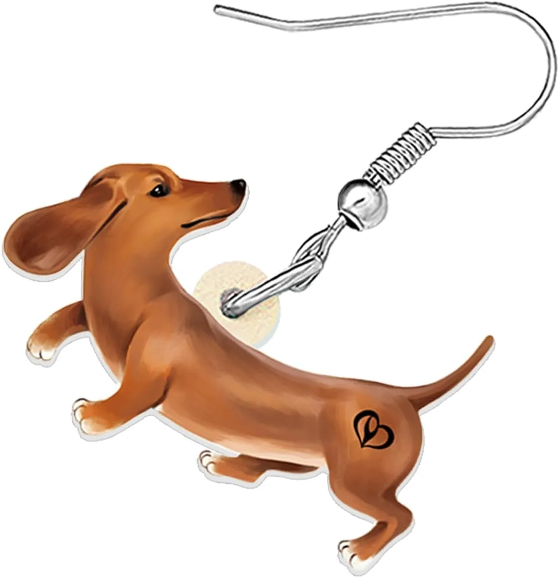 Acrylic Fun Dachshund Dog Earrings Dangling Jewelry Cute Puppy Gifts for Dog Lovers Women Charms Decor