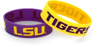 aminco NCAA unisex-adult Silicone Rubber Bracelet Set, 2-Pack