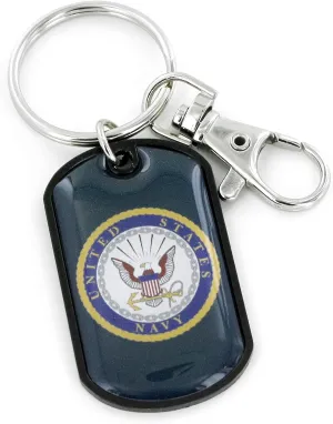 Aminco United States Navy Military Dog Keychain, Navy