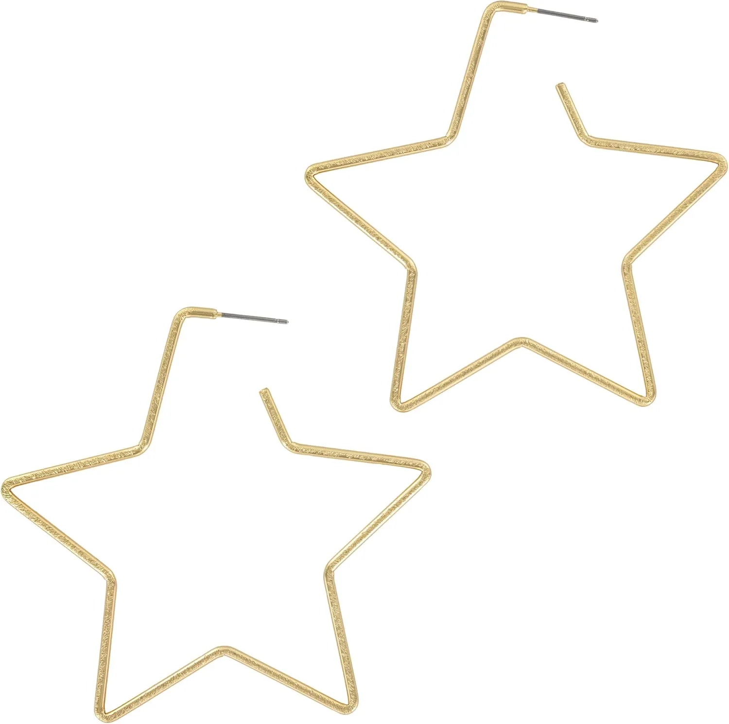 And Lovely 14K Gold Dipped Star Earrings - Hypoallergenic Lightweight Fun Statement Drop Dangle Earrings