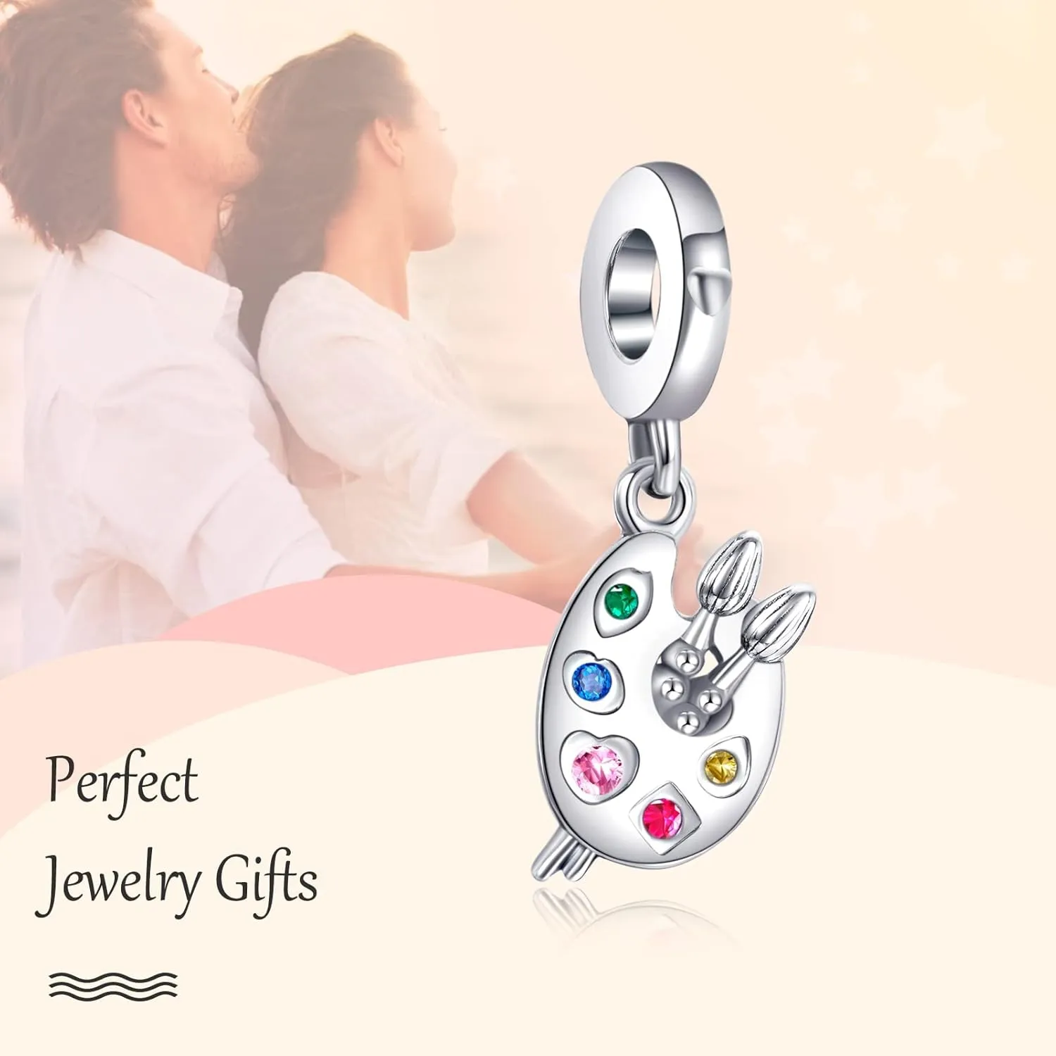 Annmors 925 Sterling Silver Charms for Bracelets and Necklaces Symbol of Color Dangle Pendants Beads Charms Jewelry Gift for Women